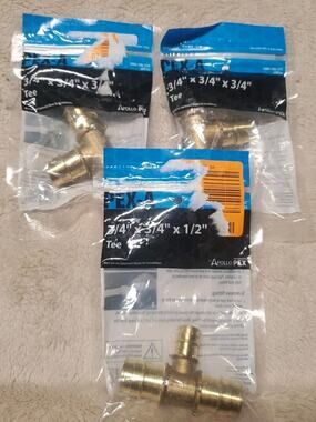 Apollo 3/4 In X 3/4 In Brass PEX A Barb Tee Lot Of 3